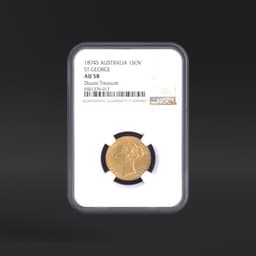 1874S AUSTRALIA 1SOV ST.GEORGE Douro Treasure NGC AU58