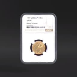 1869 G.BRITAIN 1SOV Douro Treasure NGC AU58
