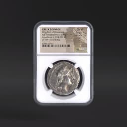 Kingdom of Characene GREEK COINAGE AR Tetradrachm yr.199 (114/3 BC) NGC ChVF
