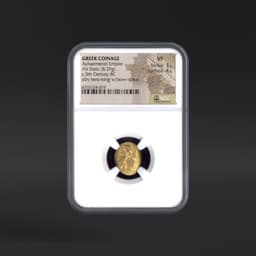 Achaemenid Empire GREEK COINAGE AV Daric obv hero-king w/bow+spear NGC VF