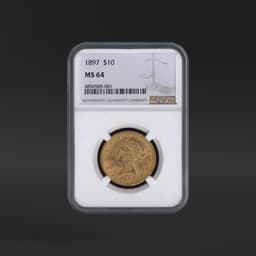 1897 $10 Gold NGC MS64