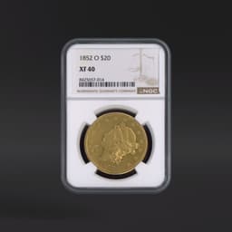 1852-O $20 Gold NGC XF40