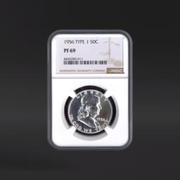 1956 50 Cents Type 1 NGC PF69