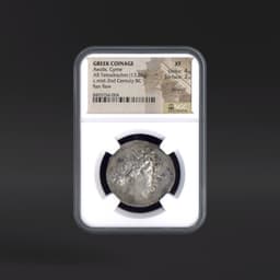 Aeolis, Cyme GREEK COINAGE AR Tetradrachm flan flaw NGC XF