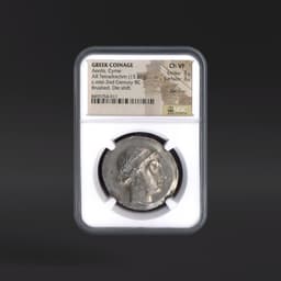 Aeolis, Cyme GREEK COINAGE AR Tetradrachm Brushed. Die shift. NGC ChVF