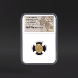 Achaemenid Empire GREEK COINAGE AV Daric obv hero-king w/bow+spear NGC F