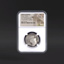 Attica, Athens GREEK COINAGE AR Tetradrachm c.126/5 BC(?). Graffito. NGC VG