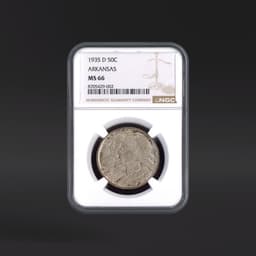1935-D Half dollar Arkansas NGC MS66