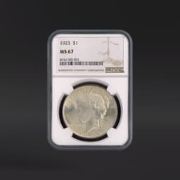 1923 One Dollar NGC MS67