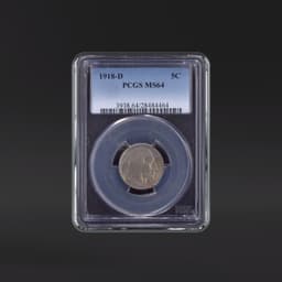 1918-D 5 Cents PCGS MS64