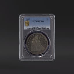 1863 One Dollar PCGS PR64