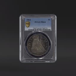1864 One Dollar PCGS PR64