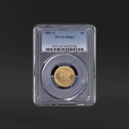 1887-S $5 Gold PCGS MS63