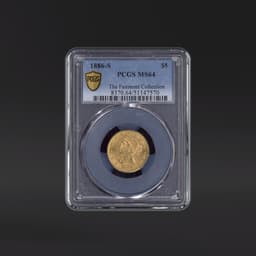 1886-S $5 Gold PCGS MS64