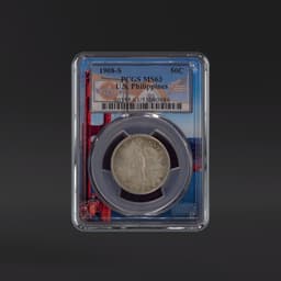 1908-S 50 Centavos U.S. Philippines PCGS MS63