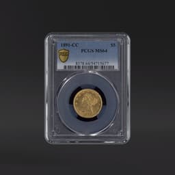1891-CC $5 Gold PCGS MS64