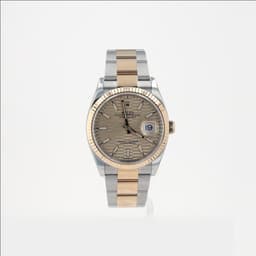 Rolex Datejust 36mm Champagne Motif Dial Oyster Bracelet