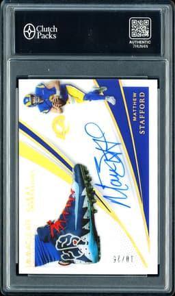 2021 Panini Immaculate Collection Cleat Impressions Matthew Stafford #CA-MS Autograph /25