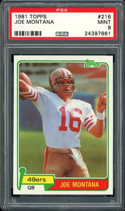 1981 Topps Joe Montana #216 PSA 9
