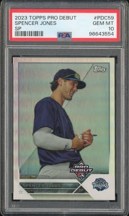 2023 Topps Pro Debut SP Spencer Jones #PDC-59 PSA 10