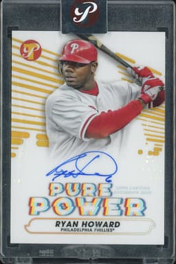 2022 Topps Pristine Pure Power Ryan Howard #PPA-RH Gold Autograph /50
