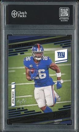 2021 Panini Prestige Xtra Points Black Saquon Barkley #60 1/1