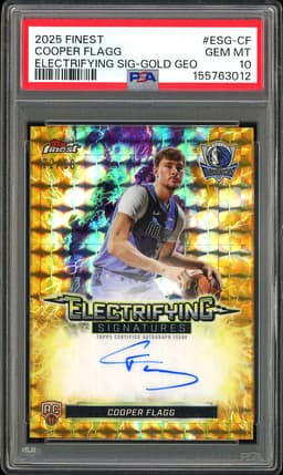 2025-26 Topps Finest Electrifying Signatures Geometric Cooper Flagg #ESG-CF Gold Geometric Autograph /50 PSA 10
