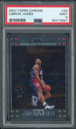 2007 Topps Chrome LeBron James #23 PSA 9
