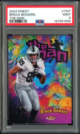 2024 Topps Finest The Man Brock Bowers #TM-7 PSA 9