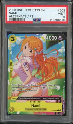 One Piece Nami #ST29-008 Egghead Alternate Art PSA 9