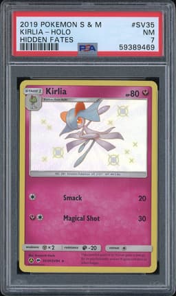 2019 Pokemon Hidden Fates Shiny Vault Kirlia #SV35 Holo PSA 7