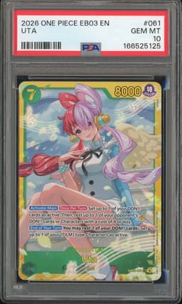 One Piece Uta #EB03-061 Heroines Edition Manga Secret Rare PSA 10