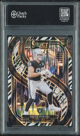 2024 Panini Select Brock Bowers #118 Zebra
