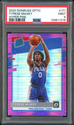 2020 Donruss Optic Tyrese Maxey #171 Hyper Pink PSA 9