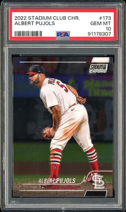 2022 Topps Stadium Club Chrome Albert Pujols #173 PSA 10