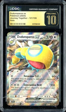 2025 Pokémon Journey Together Dudunsparce ex #121/159 Holo CGC 10