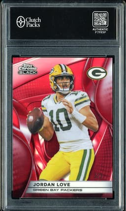 2025 Topps Chrome Black Jordan Love #40 Red /5