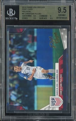 2016 Panini USA Soccer First Caps Christian Pulisic #9 Holofoil BGS 9.5