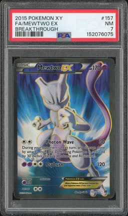2015 Pokémon XY BREAKthrough Mewtwo EX #157 PSA 7