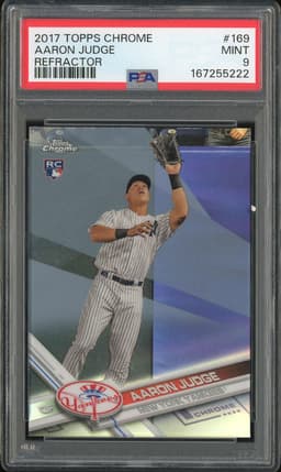 2017 Topps Chrome Aaron Judge #169 Refractor PSA 9