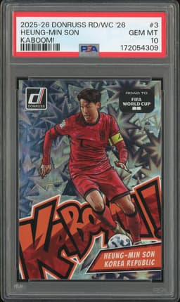 2025-26 Donruss Road to FIFA World Cup 26 Kaboom! Heung-Min Son #3 PSA 10