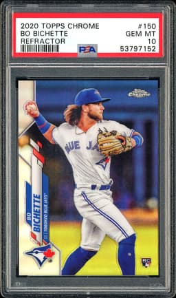 2020 Topps Chrome Bo Bichette #150 Refractor PSA 10