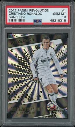 2017 Panini Revolution Cristiano Ronaldo #1 Sunburst PSA 10