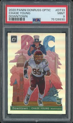 2020 Panini Donruss Optic Downtown Chase Young #DT33 PSA 9