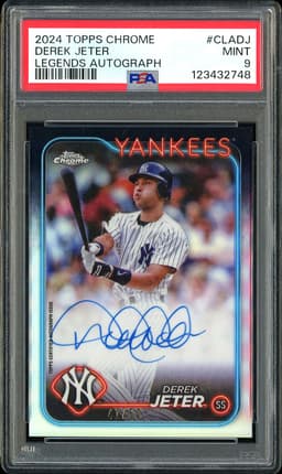 2024 Topps Chrome Legends Autograph Derek Jeter #CLA-DJ Autograph /50 PSA 9