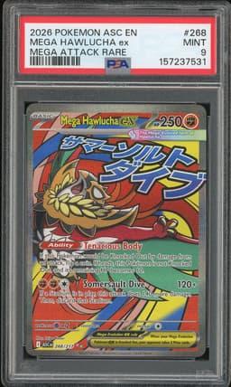 2026 Pokemon Mega Attack Rare Mega Hawlucha ex #268 PSA 9