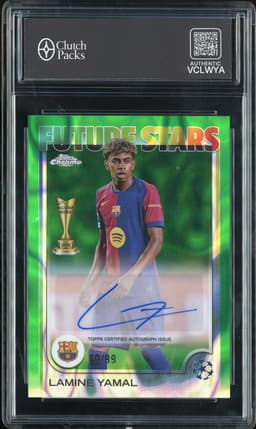 2024-25 Topps Chrome Future Stars Autograph Lamine Yamal #FSA-LY Green /99