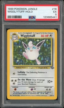 1999 Pokemon Jungle Wigglytuff #16 Holo PSA 5