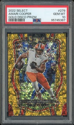 2022 Select Amari Cooper #279 Gold Disco Prizm /10 PSA 10