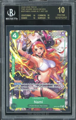 One Piece Nami #OP14-031 The Azure Sea's Seven BGS Black Label 10